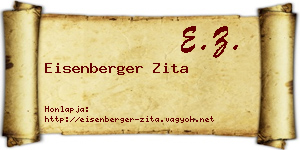 Eisenberger Zita névjegykártya